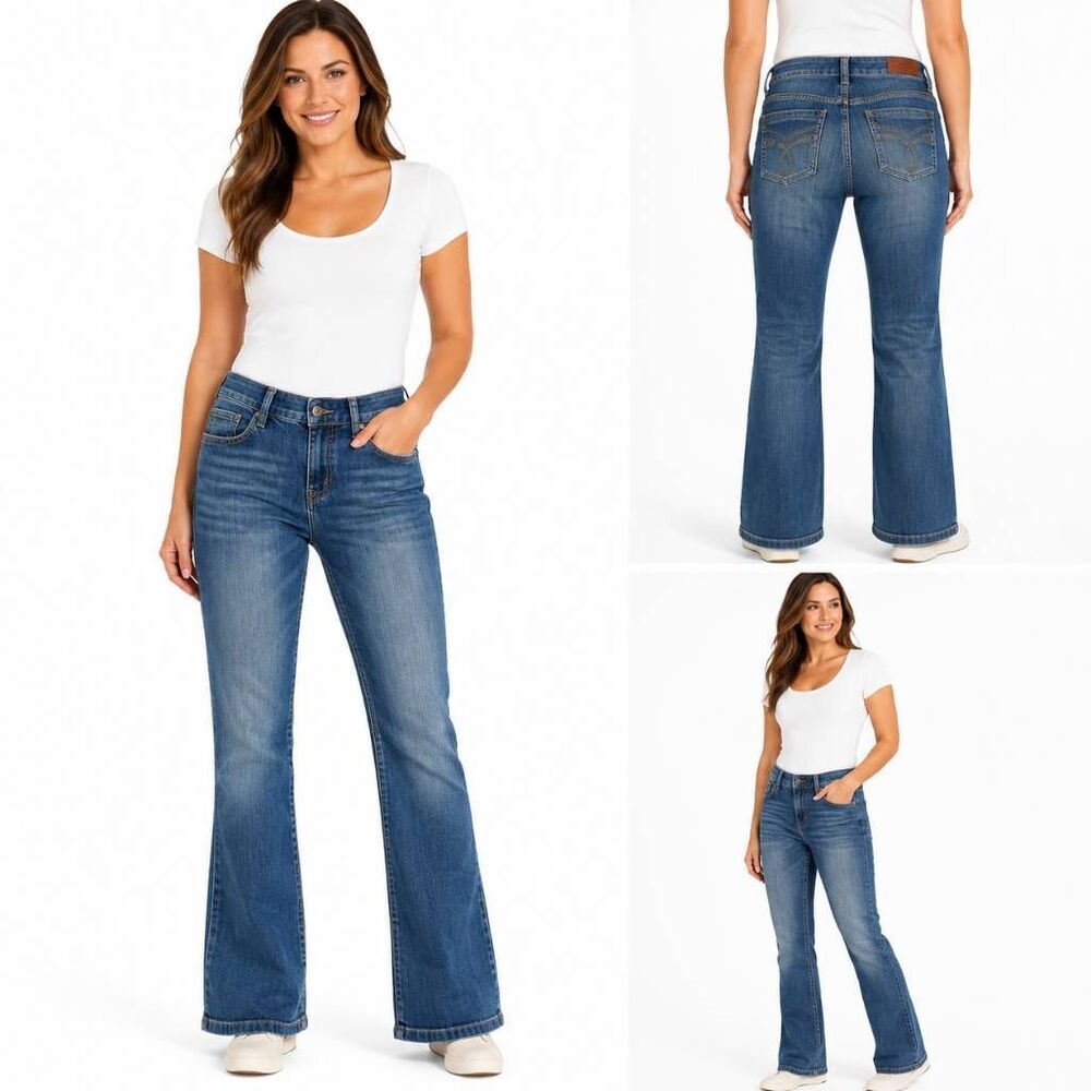 Calvin Klein Bootcut Jeans Women's 29x8 Stretch Medium Wash